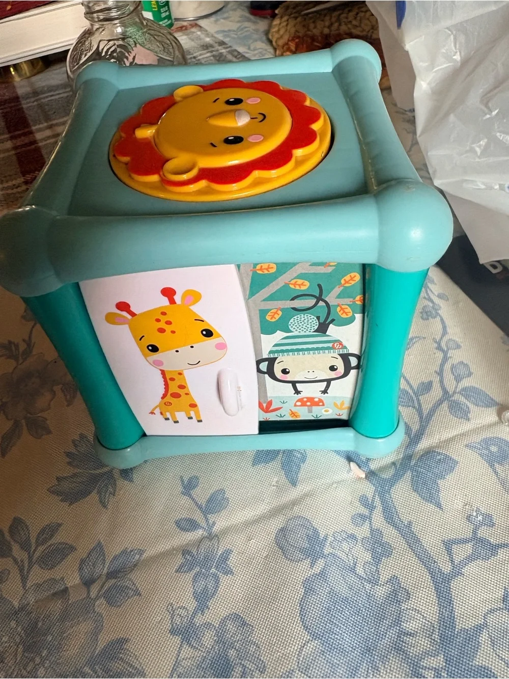 Fisher-Price Teal & Yellow Lion Activity Cube
